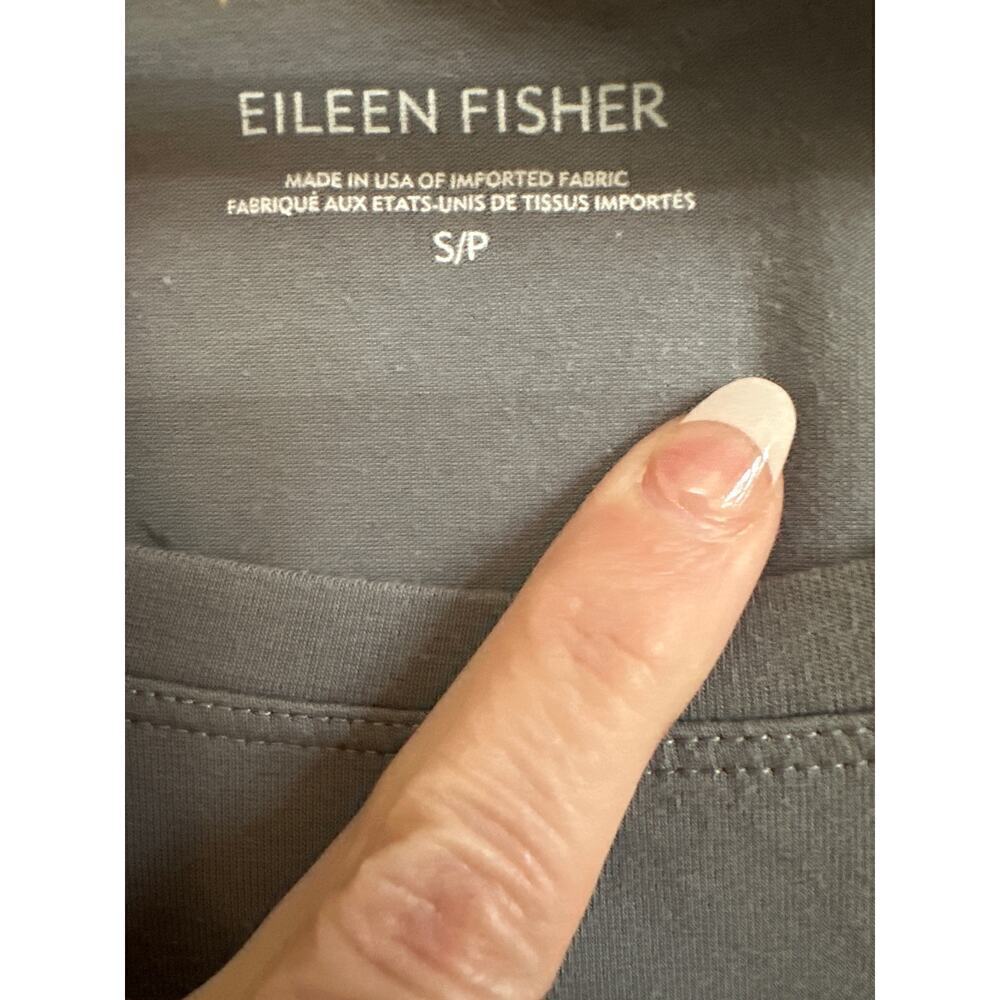 Eileen Fisher Tshirt Dress Gray Cap Sleeve Womens Small - Picture 3 of 4